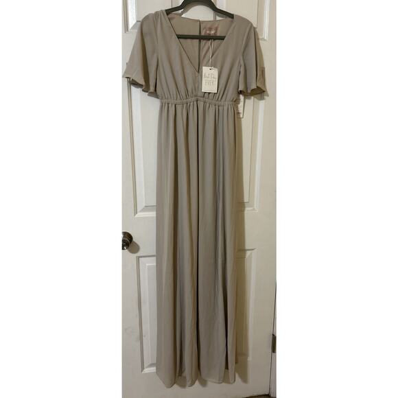 Show Me Your MuMu Emily Empire Maxi Dress Show Me the Ring Crisp Size XS NEW C8 - Picture 1 of 5
